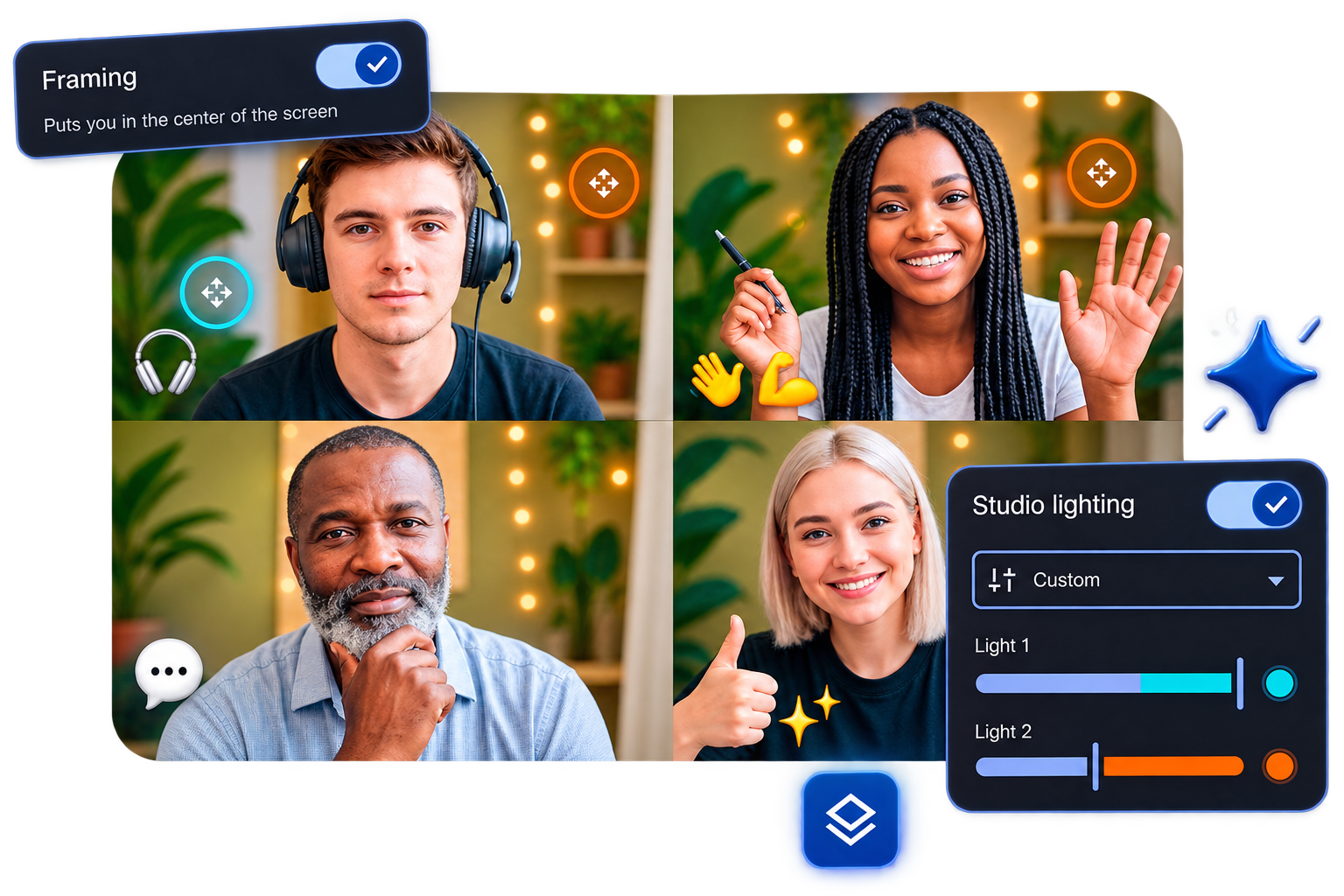 Whisper Rooms Interface Mockup 1